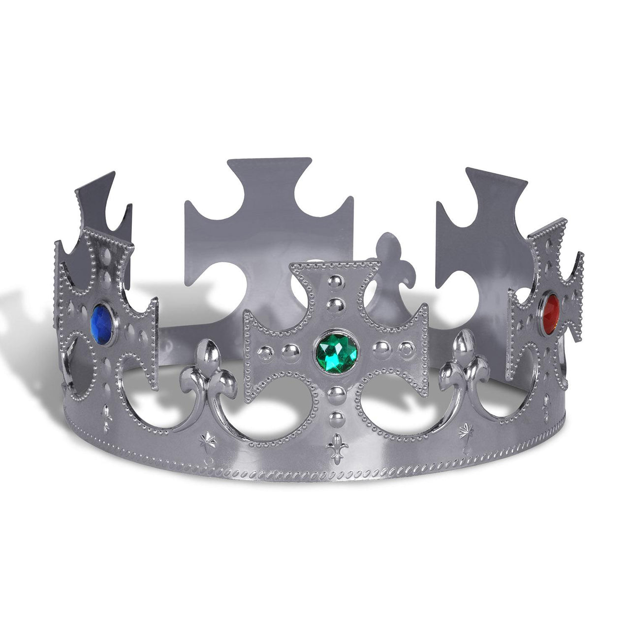 Beistle Silver Plastic Jeweled King's Crown