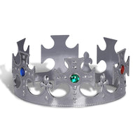 Beistle Silver Plastic Jeweled King's Crown
