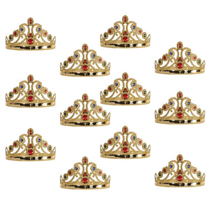 Plastic Jeweled Queen's Tiara - gold