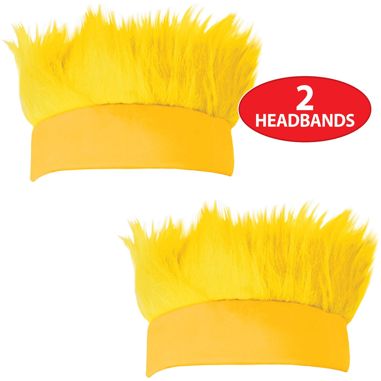 Bulk Hairy Headband, yellow (Case of 12) by Beistle