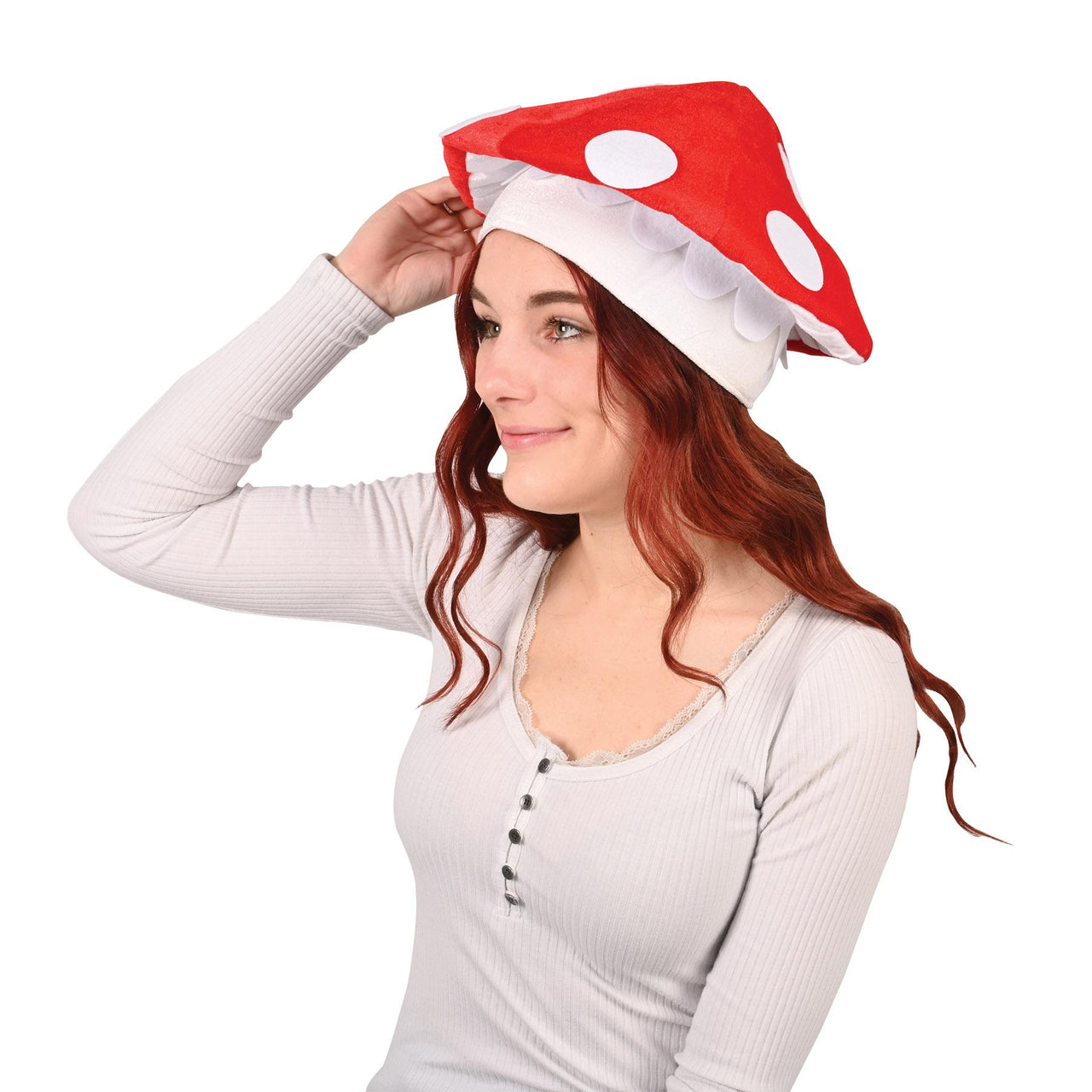 Bulk Plush Mushroom Hat (Case of 12) by Beistle