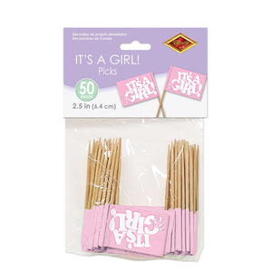 Bulk It's A Girl! Picks (Case of 600) by Beistle