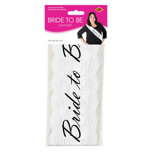 Bulk Bride To Be Lace Sash (Case of 6) by Beistle