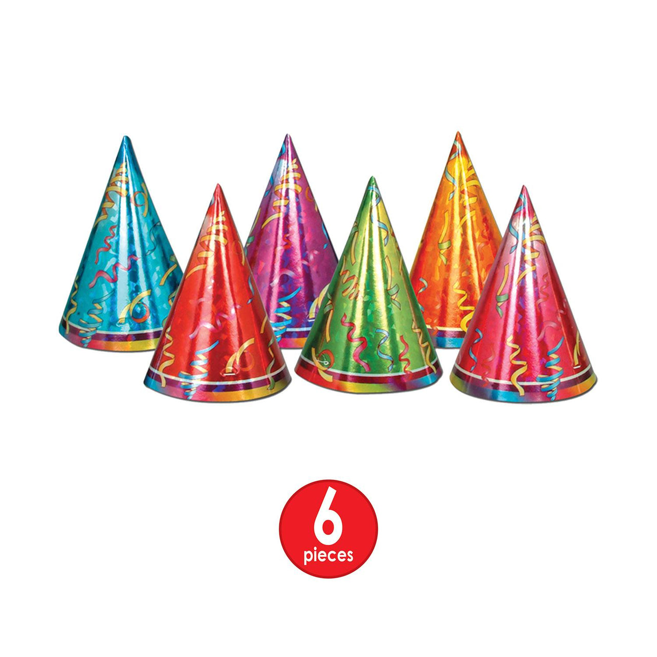Bulk Prismatic Party Hats assorted colors (Case of 72) by Beistle