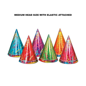 Bulk Prismatic Party Hats assorted colors (Case of 72) by Beistle
