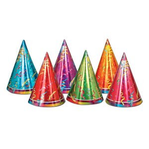 Beistle Prismatic Cone Hats (6/Pkg)