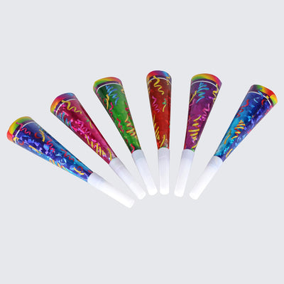 Beistle New Year's Eve Prismatic Party Horns (6/Pkg)