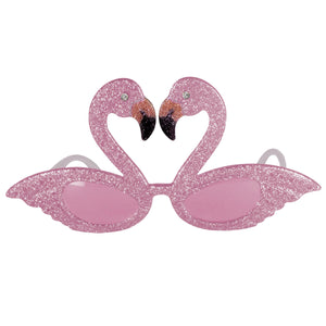 Beistle Luau Party Glittered Flamingo Fanci-Frame Glasses
