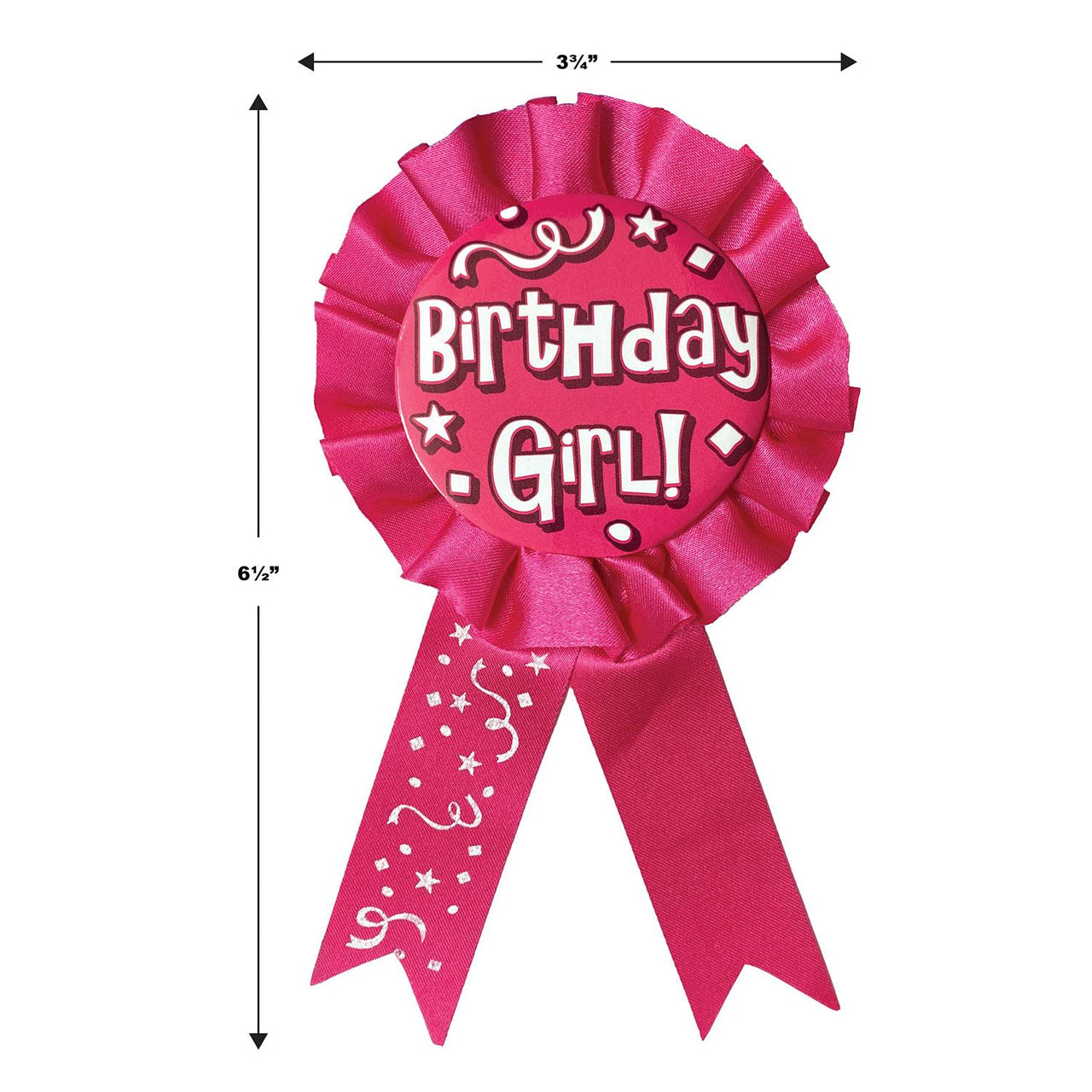 Bulk Birthday Girl Award Ribbon (Case of 6) by Beistle
