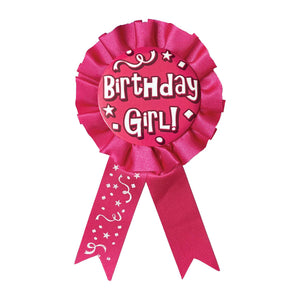 Beistle Birthday Party Girl! Award Ribbon