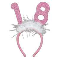 Beistle 18th Birthday Party Glittered Boppers with Marabou