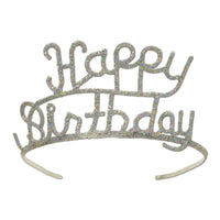 Beistle Glittered Metal Happy Birthday Party Tiara