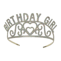 Beistle Glittered Metal Birthday Girl Tiara