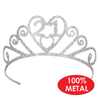 Glittered 21 Tiara