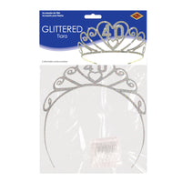 Glittered 40 Tiara