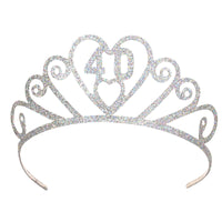 Beistle Glittered Metal 40th Birthday Party Tiara
