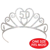 Glittered 50 Tiara