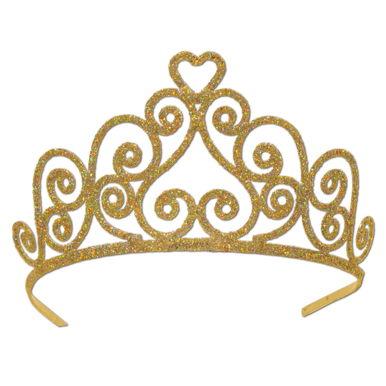 Beistle Glittered Metal Royal Tiara - Gold