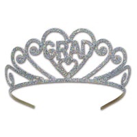 Beistle Glittered Metal Grad Graduation Party Tiara
