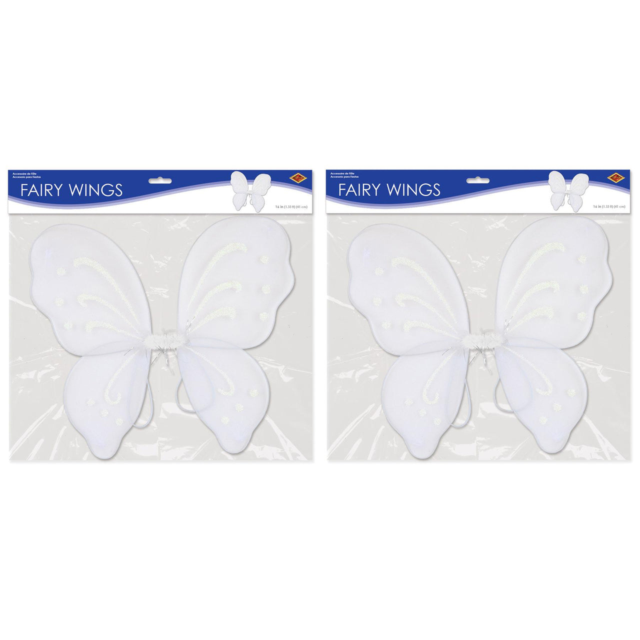 Bulk Nylon Fairy Wings White (Case of 12) by Beistle