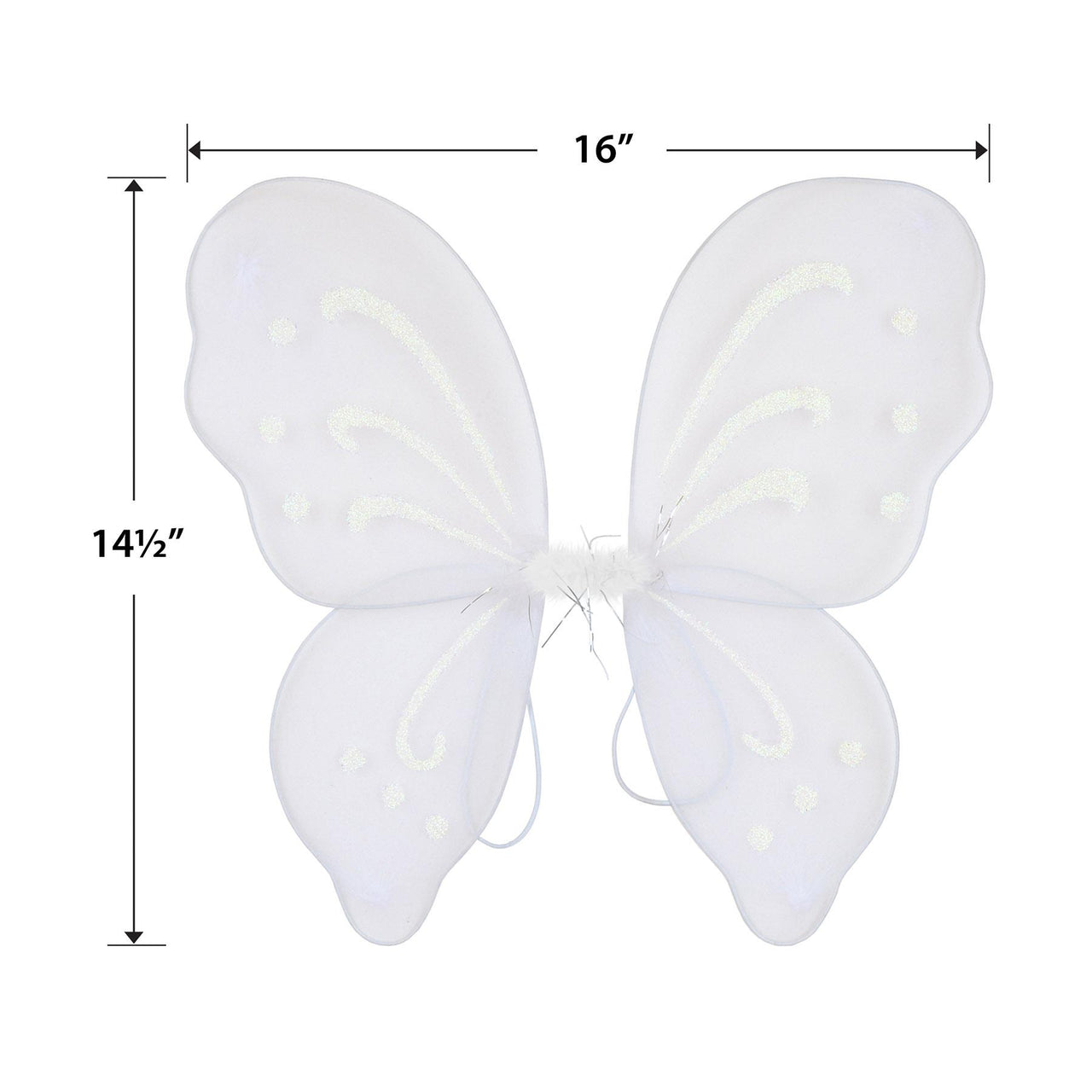 Bulk Nylon Fairy Wings White (Case of 12) by Beistle