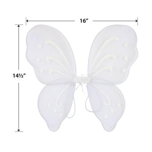Bulk Nylon Fairy Wings White (Case of 12) by Beistle