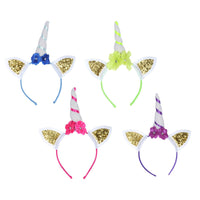 Beistle Glittered Unicorn Headbands (4/Pkg)