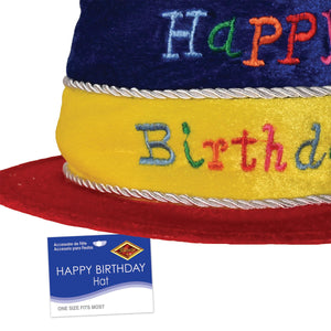 Bulk Plush Happy Birthday Cake Hat (Case of 12) by Beistle