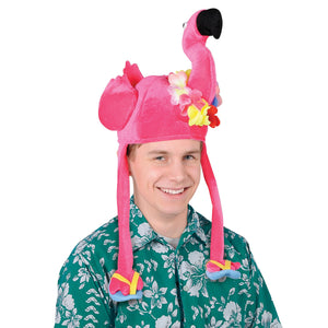 Luau Party Supplies: Plush Flamingo Hat
