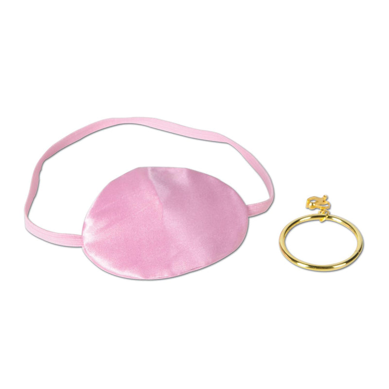 Beistle Pink Pirate Eye Patch with Plastic Earring