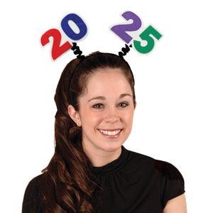 Beistle 2025 Boppers on Snap-on Headband - New Years Costume Boppers