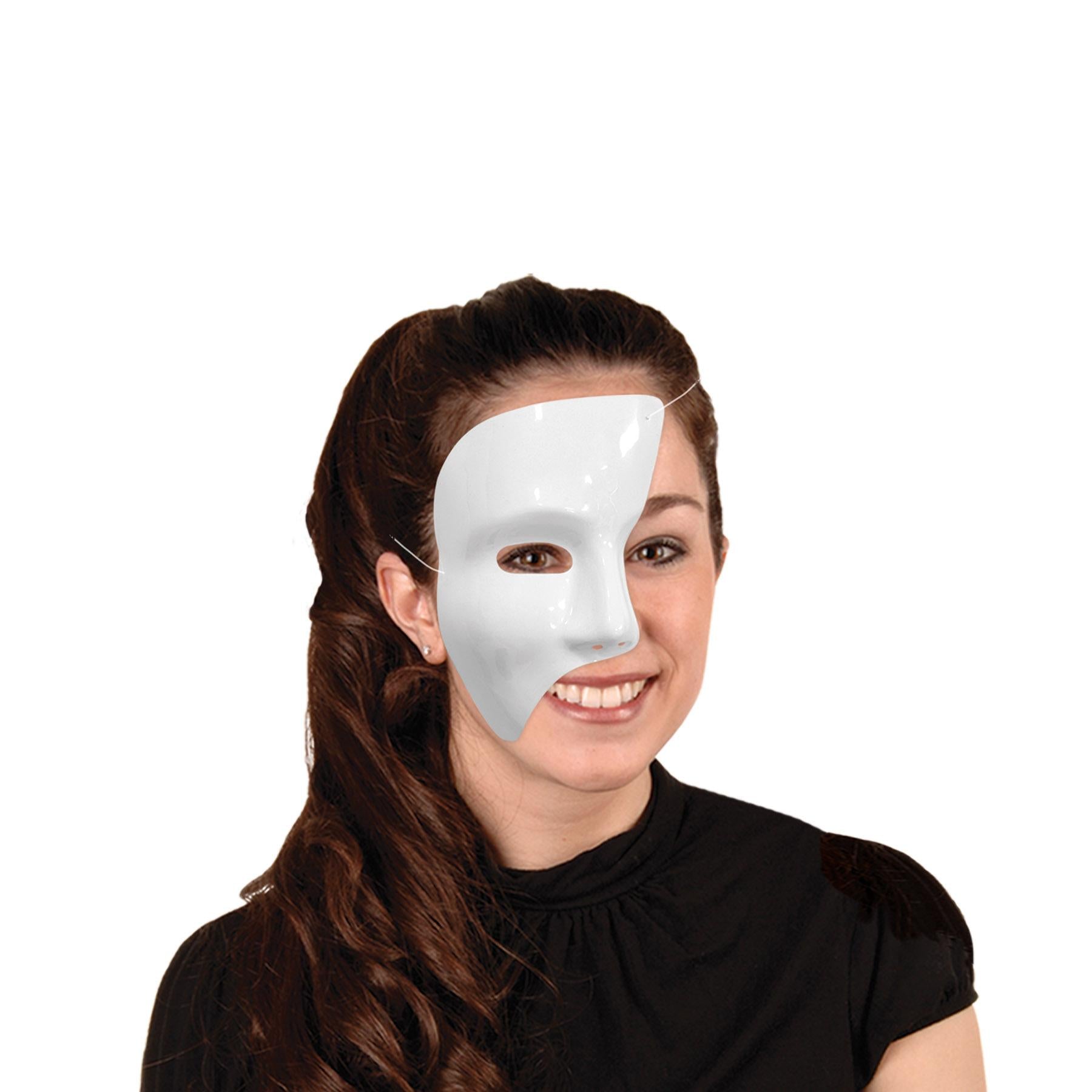 Beistle Mardi Gras Phantom Mask - white