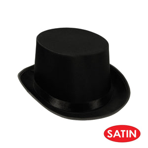 Party Costume Accessories: Satin Sleek Top Hat
