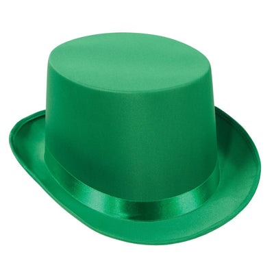 Beistle Satin Sleek Top Hat - green
