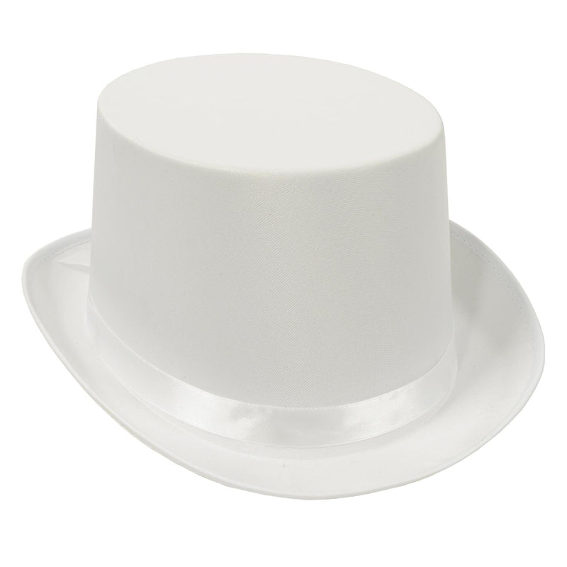Beistle Satin Sleek Top Hat - white