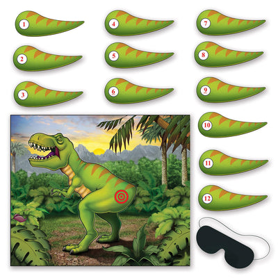 Beistle Pin The Tail On The Dinosaur Party Game