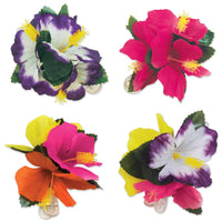 Beistle Luau Party Tropical Hair Clips (4/Pkg)