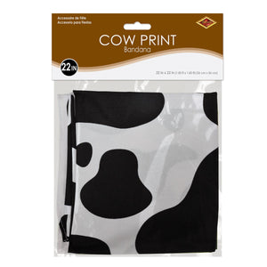 Bulk Cow Print Bandana (Case of 12) by Beistle