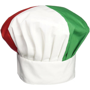 Beistle Oversized Fabric Chef's Hat- Red, White, and Green