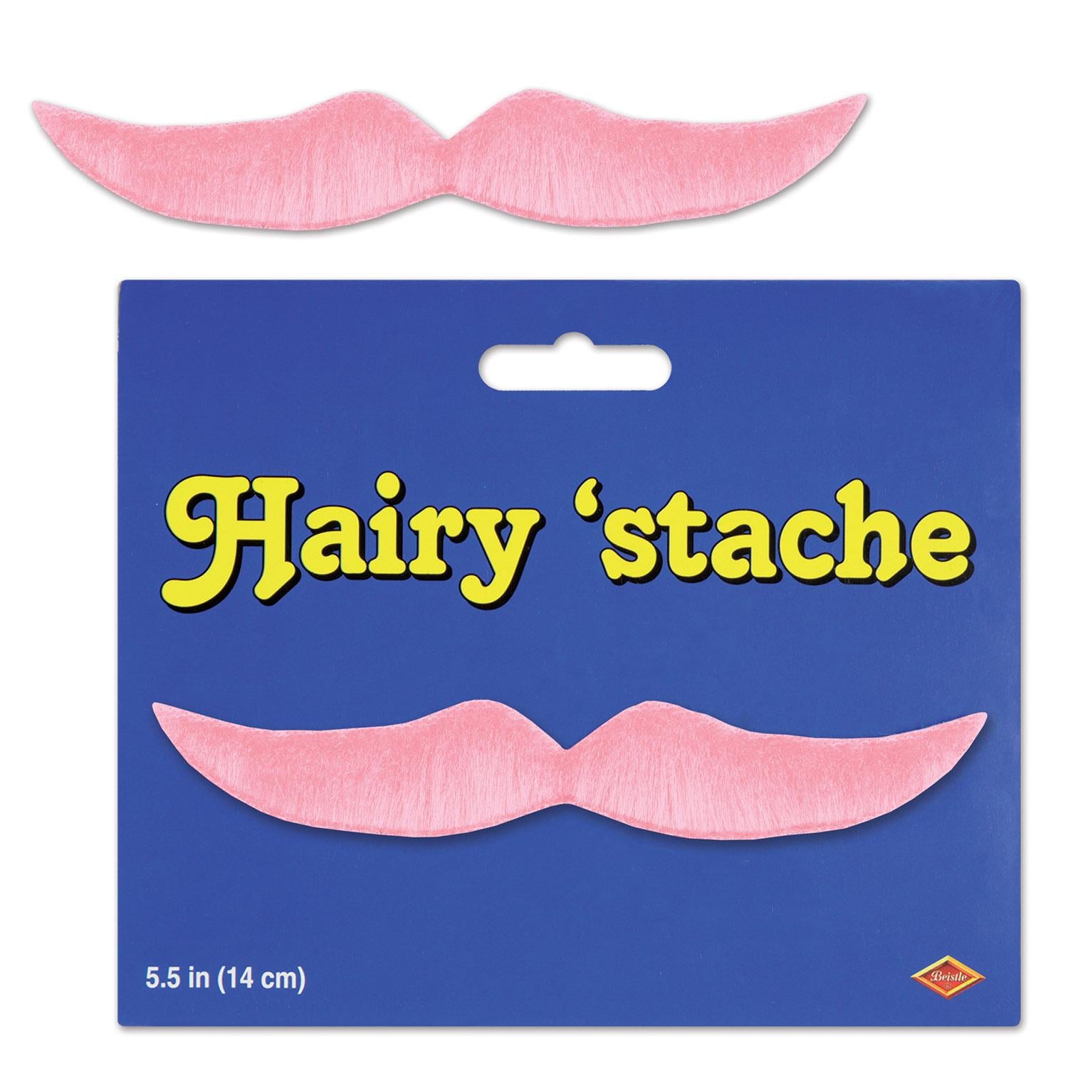 Beistle Hairy 'stache - pink