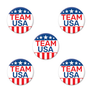 Beistle Team USA Party Buttons (5/Pkg)