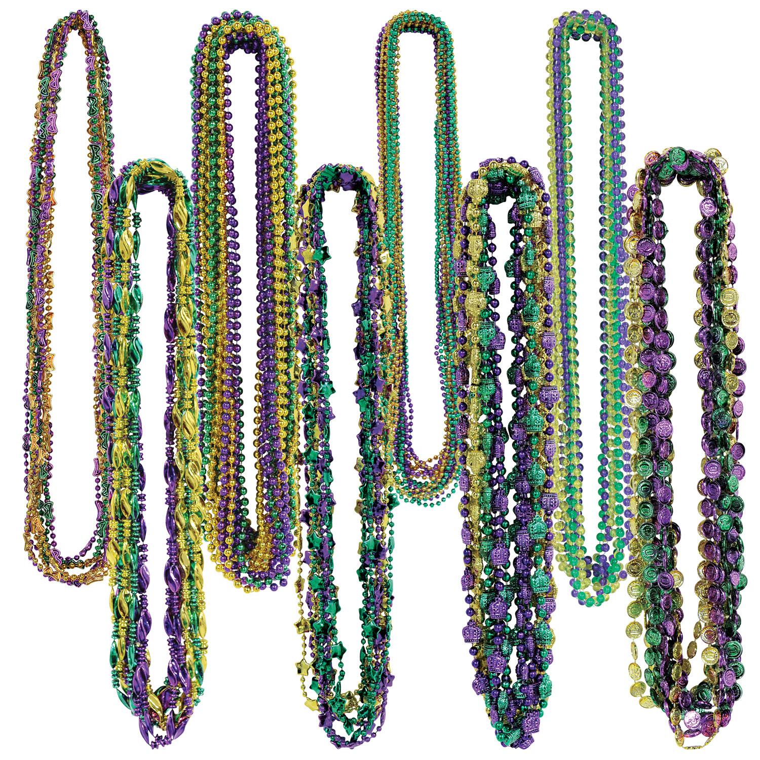 Beistle Mardi Gras Bead Assortment (Case of 100)