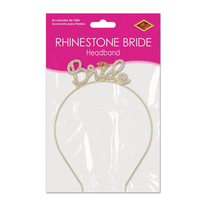 Bulk Rhinestone Bride Headband (Case of 12) by Beistle