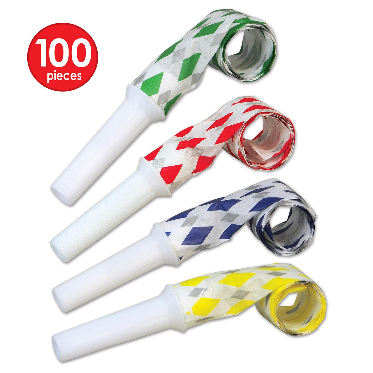 Bulk Party Blowouts assorted colors (Case of 100) by Beistle