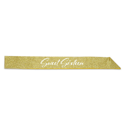 Beistle Sweet Sixteen Glittered Sash