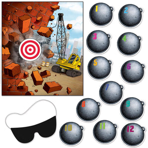 Beistle Pin The Wrecking Ball On The Crane Party Game