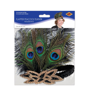 Bulk Flapper Peacock Headband (Case of 12) by Beistle