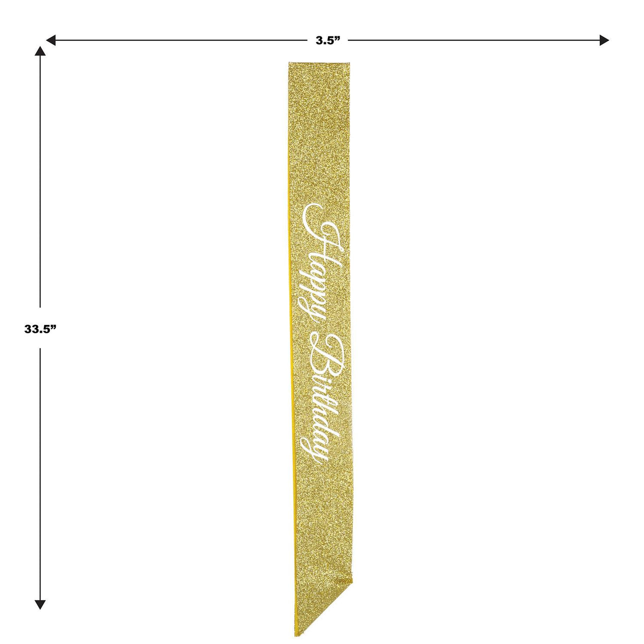 Bulk Happy Birthday Glittered Sash (Case of 6) by Beistle