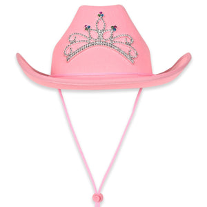 Beistle Pink Felt Cowgirl Hat with Tiara (6 Per Case)