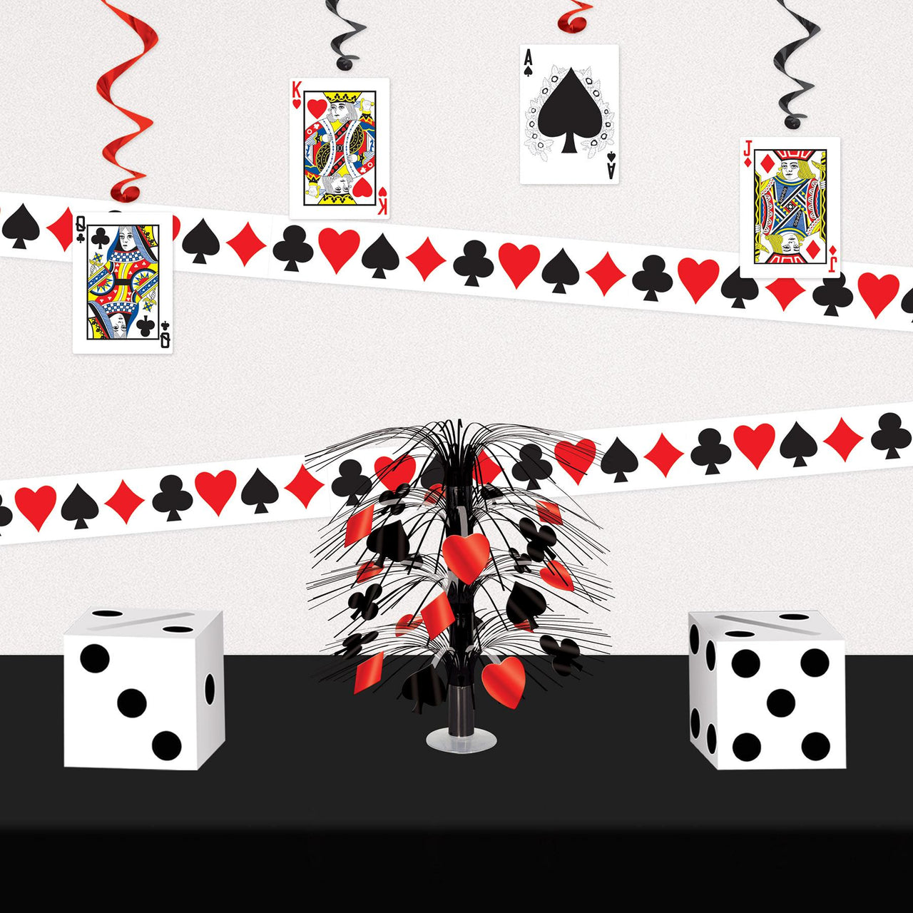 Casino Party Supplies - Card 'suit' Party Tape